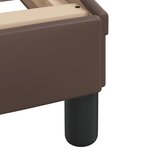 vidaXL Lit avec matelas marron 180x200 cm similicuir
