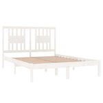 vidaXL Cadre de lit Blanc Bois de pin massif 120x200 cm