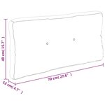 vidaXL Coussin de palette motif à carreaux gris 70x40x12 cm tissu