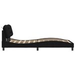 vidaXL Cadre de lit avec lumières LED noir 100x200 cm tissu