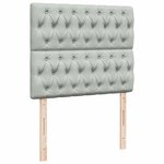 vidaXL Sommier à lattes de lit et matelas gris clair 120x190cm velours