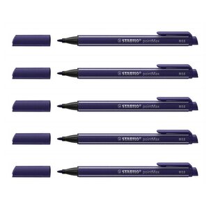 Stylo-feutre pointMax  pointe 0 8mm - Bleu de prusse x 5 STABILO