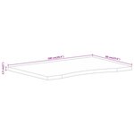 vidaXL Dessus de bureau avec courbe 100x60x2 5 cm manguier massif brut