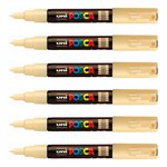 Marqueur pointe conique extra-fine posca pc1mc 0 7 - 1mm beige x 6 posca