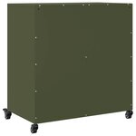 vidaXL Buffet vert olive 68 5x39x72 cm acier laminé à froid
