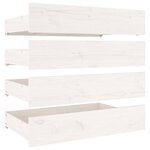 vidaXL Cadre de lit avec tiroirs Blanc 180x200 cm Super King
