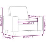 vidaXL Fauteuil Noir 60 cm Tissu