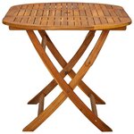 vidaXL Mobilier à dîner d'extérieur 7 Pièces en Bois d'acacia solide