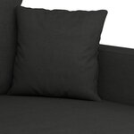 vidaXL Canapé à 3 places Noir 180 cm Tissu