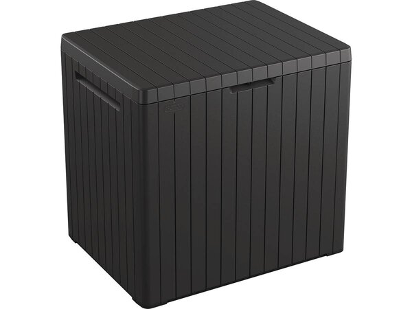 Coffre de jardin résine "city cube" - 113l - 58 x 44 x 55 cm -  anthracite