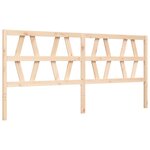 vidaXL Cadre de lit avec tête de lit 200x200 cm bois massif