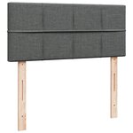 vidaXL Sommier à lattes de lit avec matelas Gris foncé 120x200cm Tissu