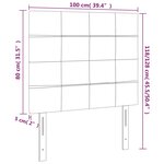 vidaXL Têtes de lit 2 Pièces Taupe 100x5x78/88 cm Tissu