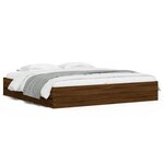 vidaXL Cadre de lit et tiroirs chêne marron 160x200 cm bois ingénierie