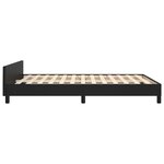 vidaXL Cadre de lit avec tête de lit Noir 140x190 cm Similicuir