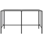 vidaXL Ensemble de bar de jardin 9 Pièces noir acier enduit de poudre