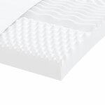 vidaXL Matelas en mousse blanc 100x210 cm 7 zones dureté 20 ILD