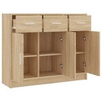vidaXL Buffet chêne sonoma 91x28x75 cm bois d'ingénierie