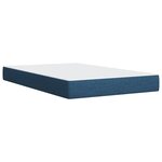 vidaXL Sommier à lattes de lit avec matelas Bleu 100x200 cm Tissu