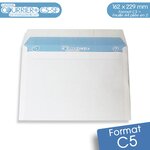 Lot de 1000 enveloppes blanches c5 - gamme courrier+ (sans fenêtre)