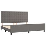 vidaXL Cadre de lit avec tête de lit Gris 200x200 cm Similicuir