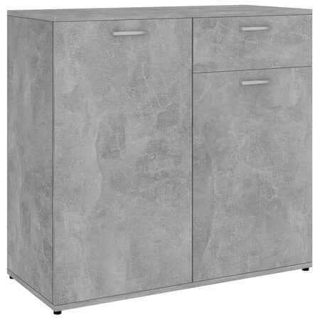 vidaXL Buffet Gris béton 80x36x75 cm Aggloméré