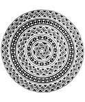 Tapis d'intérieur ROSA 90 x 90 cm - Noir