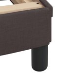 vidaXL Cadre de lit avec tête de lit Marron foncé 90x200 cm Tissu