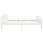 vidaXL Cadre de lit sans matelas blanc bois de pin massif 140x200 cm
