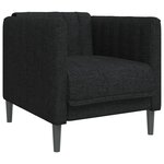 vidaXL Ensemble de canapés 3 Pièces noir tissu
