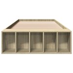 vidaXL Cadre de lit chêne sonoma 100x200 cm bois d'ingénierie