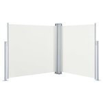 vidaXL Auvent latéral rétractable Crème 120 x 600 cm