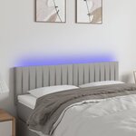 vidaXL Tête de lit à LED Gris clair 144x5x78/88 cm Tissu