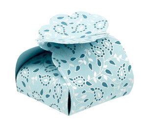 Boite en papier Florets Taj 5 pièces Aqua