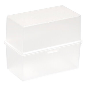 Boîte portative pour env 200 fiches DIN A7 Classic Cristal DAUPHIN