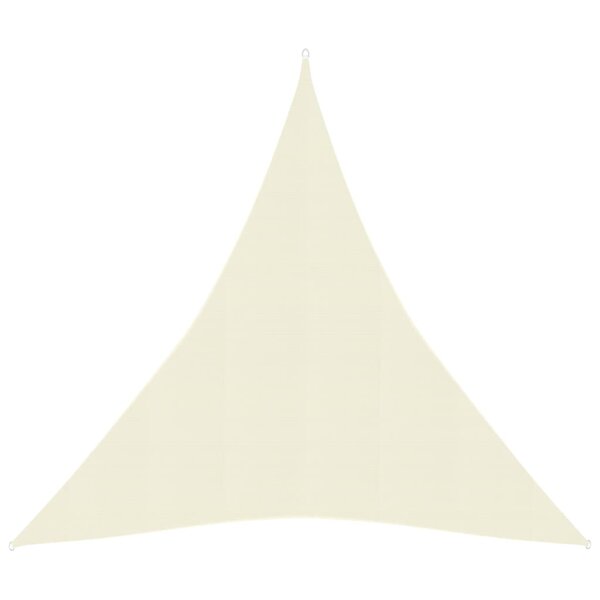 vidaXL Voile d'ombrage 160 g/m² Crème 3x4x4 m PEHD