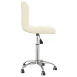 Chaise fauteuil siège pivotante de bureau informatique étude tissu crème 02_0024102