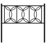 vidaXL Tête de lit métal noir 100 cm