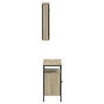 vidaXL Ensemble de meubles de salle de bain 2 Pièces chêne sonoma
