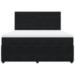 vidaXL Sommier à lattes de lit avec matelas Noir 180x200 cm Velours
