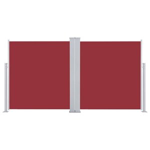 vidaXL Auvent latéral rétractable Rouge 160 x 600 cm