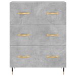 vidaXL Buffet haut Gris béton 69 5x34x180 cm Bois d'ingénierie