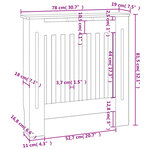 vidaXL Cache-radiateur MDF 78 cm