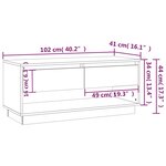 vidaXL Meuble TV Sonoma gris 102x41x44 cm Bois d'ingénierie