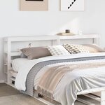 vidaXL Tête de lit avec étagères blanc 180 cm bois massif de pin