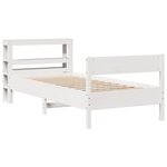vidaXL Cadre de lit sans matelas blanc 100x200 cm bois de pin massif