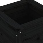 vidaXL Jardinière noir 40x40x39 cm bois massif de pin
