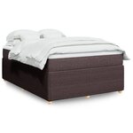 vidaXL Sommier à lattes de lit avec matelas Marron foncé 140x190 cm