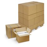 Caisse carton brune double cannelure raja 50x31x31 cm (lot de 15)