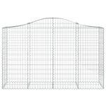 vidaXL Paniers à gabions arqués 20 Pièces 200x50x120/140 cm Fer galvanisé